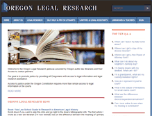 Tablet Screenshot of oregonlegalresearch.com